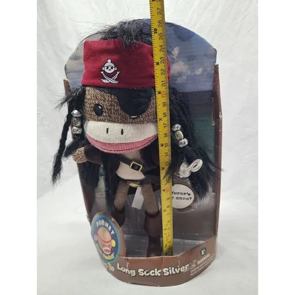 Planet Sock Monkey Long Sock Silver- NEW In Box- RARE - Picture 8 of 8